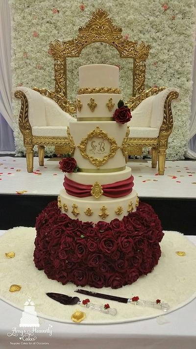 My First Asian wedding cake design from yesterdays wedding for 400 - Cake by Amys Heavenly Cakes