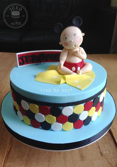 Mickey Mouse themed 1st Birthday - Cake by IcedByKez