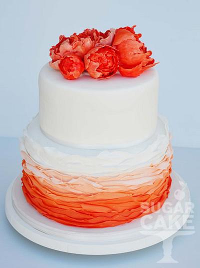 Bright orange wedding cake - Cake by Cherrycake 