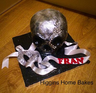 Glam Skull Halloween Birthday Cake  - Cake by Rhian -Higgins Home Bakes 