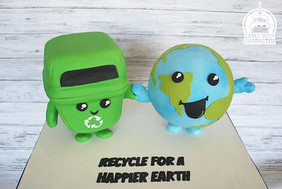 Recycle for A Happier Earth! - Cake by Jean A. Schapowal