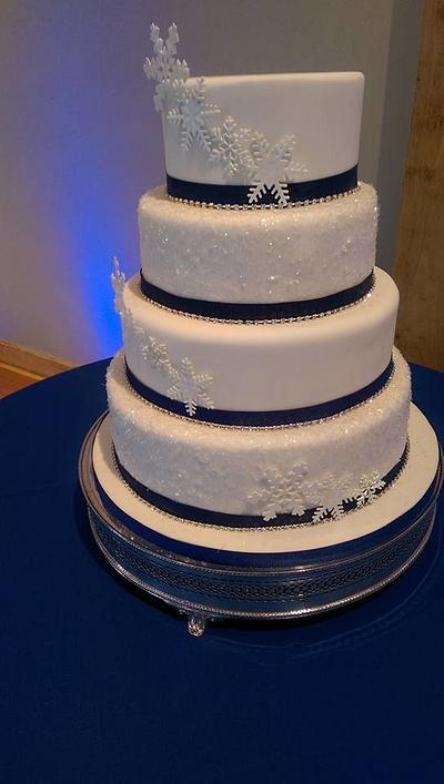 Snowflake Wedding Cake - Cake by melonball