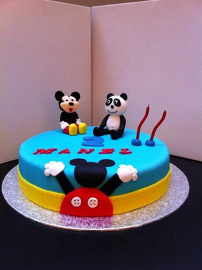 Mickey and Panda - Cake by Bolacholas