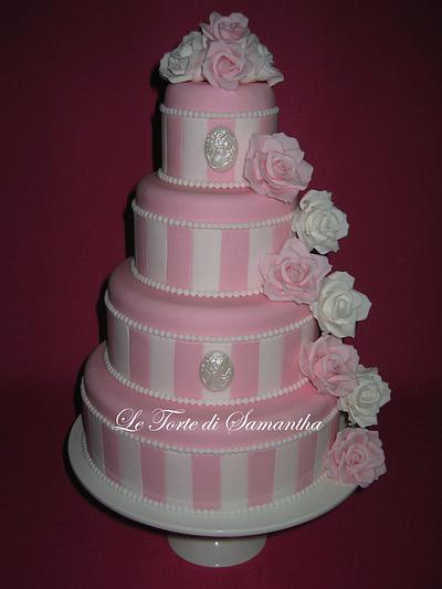 Rose Wedding Cake - Cake by Samantha Camedda