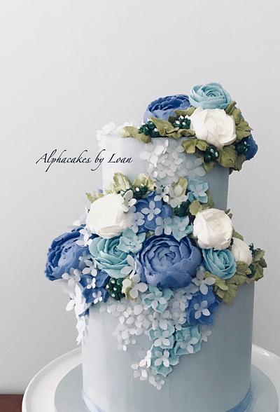 Shade of blue. - Cake by AlphacakesbyLoan 
