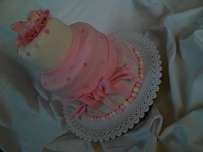 Christening in light pink - Cake by Martina
