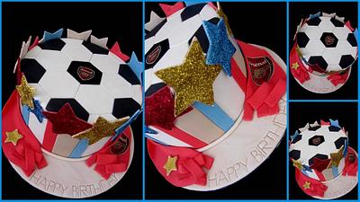 Arsenal Soccer Cake - Cake by Veronika