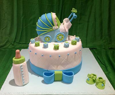 baby shower cake - Cake by HighTeaTighty