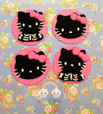 hello kitty cupcake toppers, Singing bone - Cake by Bellebelious7