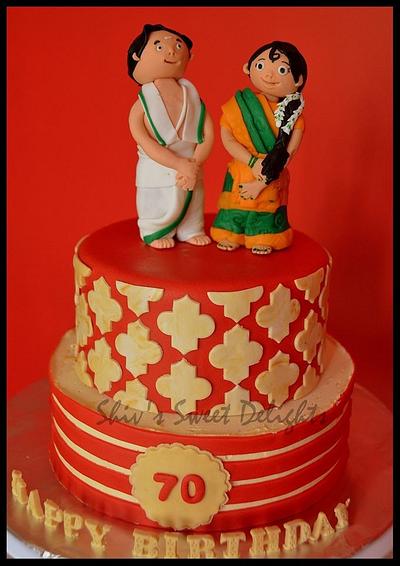 Traditional South Indian couple - Cake by ShivsSweetDelights