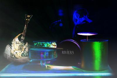 Riviera Rocks - Drum/guitar cake - Cake by Riviera Couture Cake Company