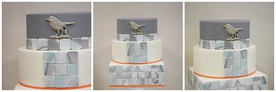 mOSAIC BIRD WEDDING CAKE - Cake by Ponona Cakes - Elena Ballesteros