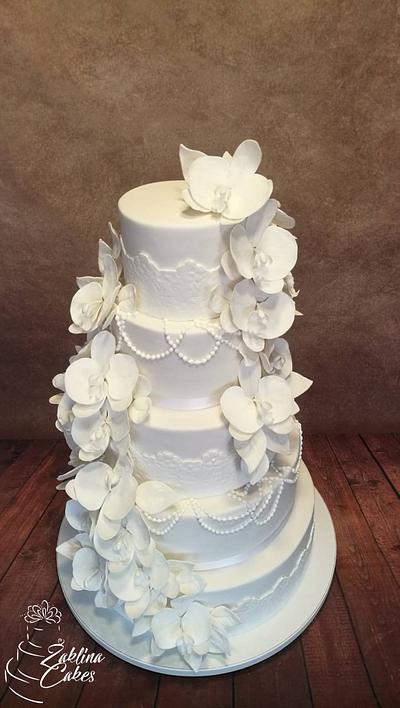 Orchid wedding cake - Cake by Zaklina