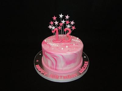 Pink Tie Dye - Cake by Elisa Colon