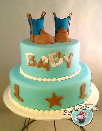 Cowboy Up Baby Shower - Cake by Heather Nicole Chitty