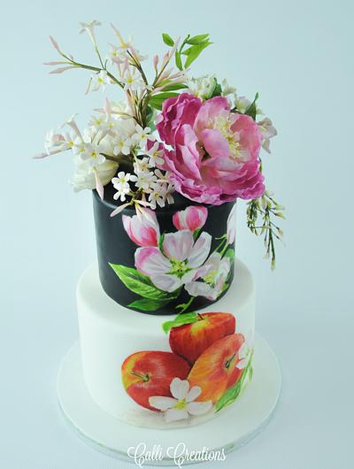 Apple Cake for 80th - Cake by Calli Creations