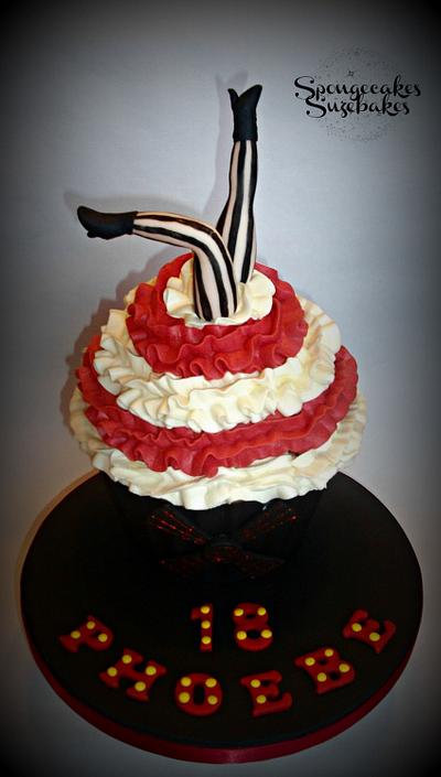 Moulin Rouge Giant Cupcake - Cake by Spongecakes Suzebakes