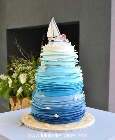 Wedding bells, sea and boats - Cake by Lulubelle's Bakes
