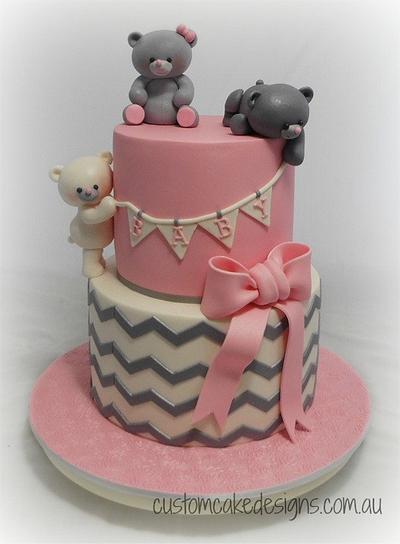 Pink Baby Shower Cake - Cake by Custom Cake Designs