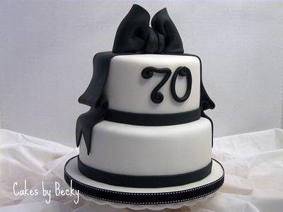 Black & White Birthday - Cake by Becky Pendergraft