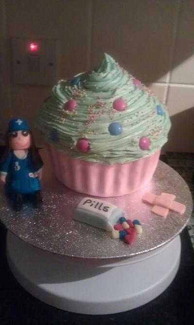 Nurse themed giant cupcake - Cake by Kirsty