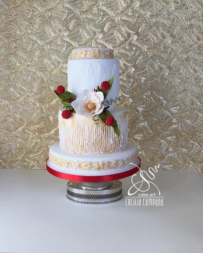 Gold Ice wedding cake - Cake by Cecilia Campana