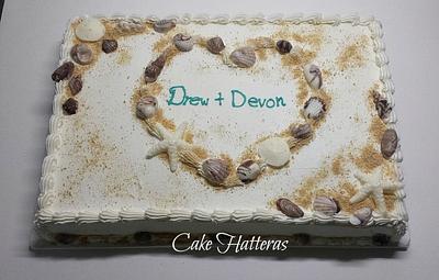 Engagement at the beach - Cake by Donna Tokazowski- Cake Hatteras, Martinsburg WV