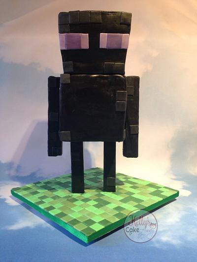 3D standing Enderman minecraft  - Cake by Kelly Hallett