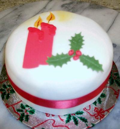 Christmas candle cake - Cake by Lelly