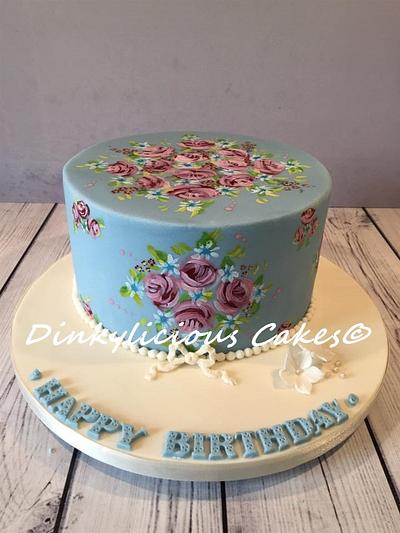 Floral cake - Cake by Dinkylicious Cakes
