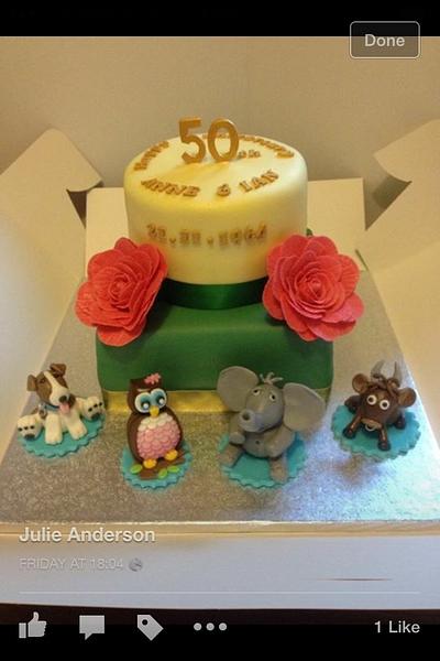 50th Anniversary Cake - Cake by Julie Anderson