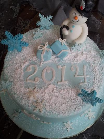 Happy Snowman cake - Cake by Cake on Me