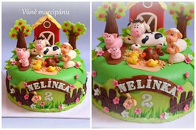 Animals on the farm - Cake by vunemarcipanu