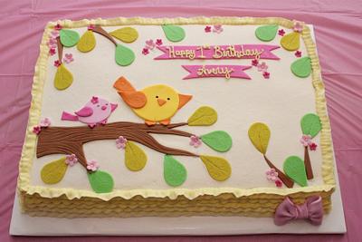 Bird Themed 1st Birthday - Cake by Tiffany Palmer