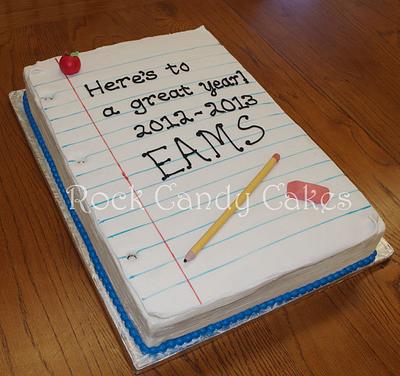 Binder Paper Cake - Cake by Rock Candy Cakes