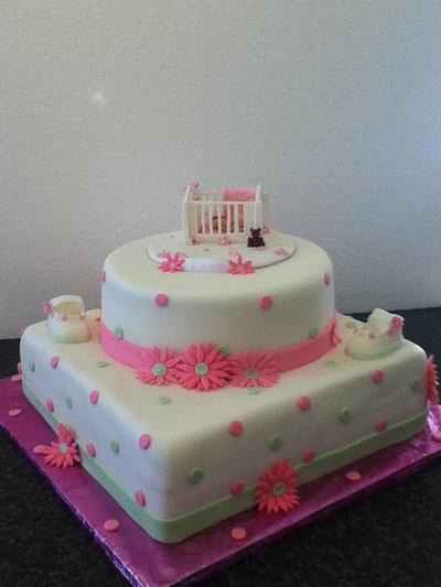 baby shower girl cake - Cake by Blanca