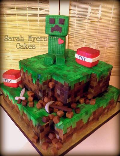 Minecraft Cake - Creeper <3 TNT - Cake by Sarah Myers