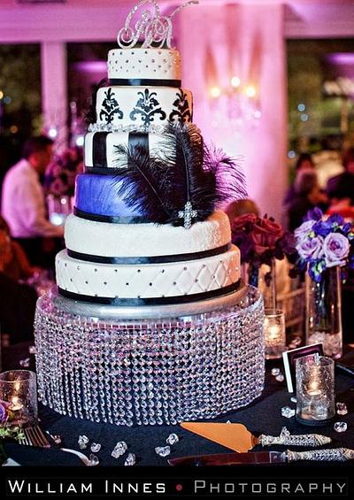 Purple Bling Wedding Cake - Cake by Tyla Mann