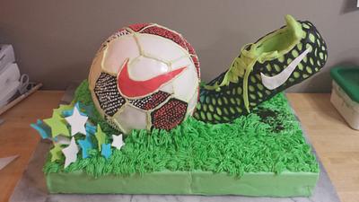 soccer fan - Cake by cronincreations