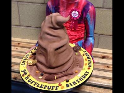 Harry Potter Sorting Hat cake, complete with Bertie Botts all flavour beans.  - Cake by Ann Unwin