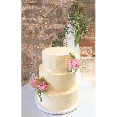 Swiss Meringue Buttercream Wedding Cake - Cake by Beth Evans