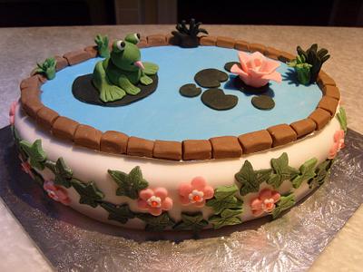 Frog in a pond - Cake by Niknoknoos Cakery