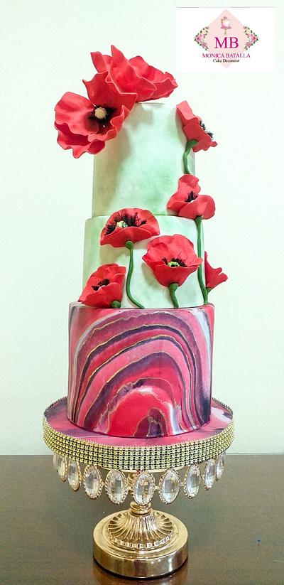 Poppies love  - Cake by Monica Lilian Batalla