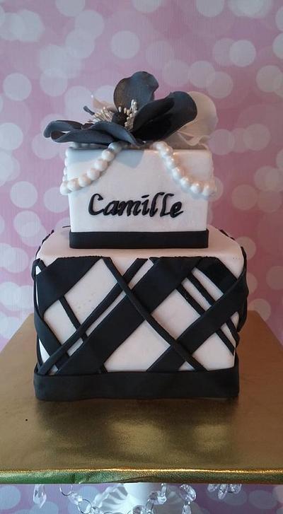 black and white theme - Cake by Bespoke Cakes