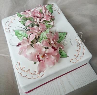 cake orchid - Cake by boxina