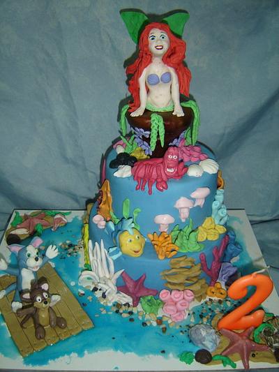 Ariel, Tom & Jerry Adventure - Cake by Katarina