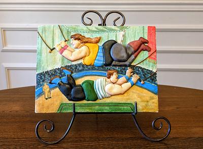 "Los Trapecistas" Fernando Botero - Cake by Le Monnier du Biscuit