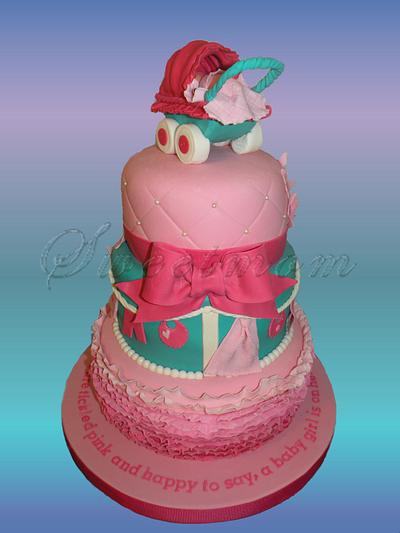 Tickled pink baby shower - Cake by Sweetmom