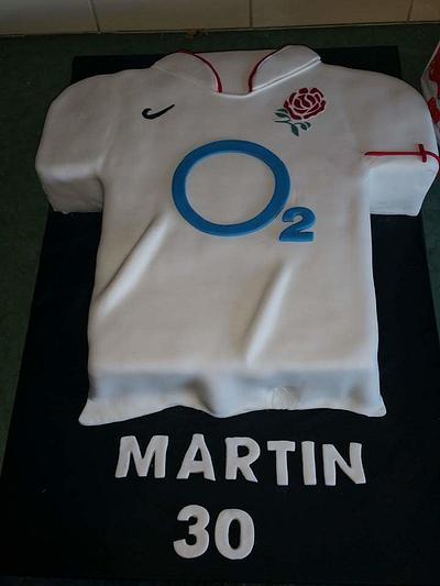 English soccer top - Cake by Helen's cakes 