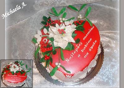 Christmas heart cake - Cake by Mischel cakes